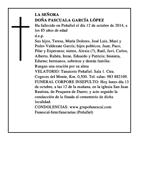 Doña Pascuala García López