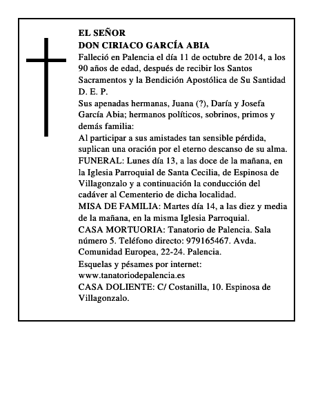 Don Ciriaco García Abia