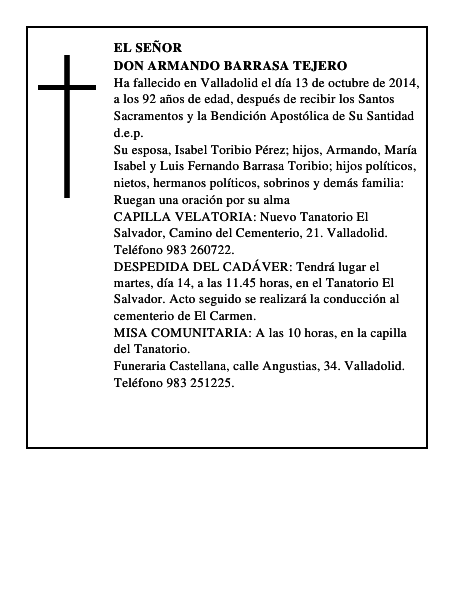 Don Armando Barrasa Tejero