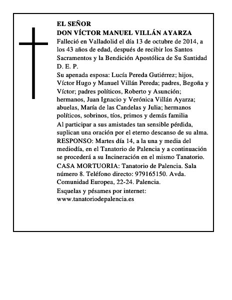 Don Víctor Manuel Villán Ayarza