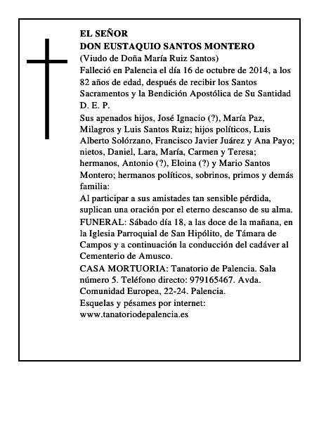 Don Eustaquio Santos Montero