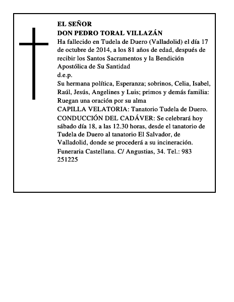 Don Pedro Toral Villazán