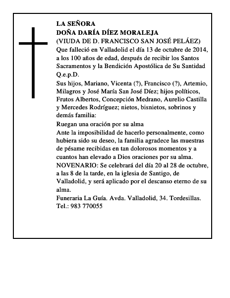Doña Daría Díez Moraleja