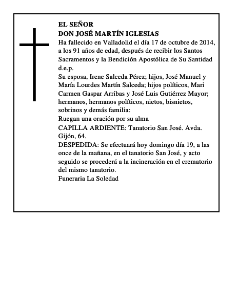 Don José Martín Iglesias