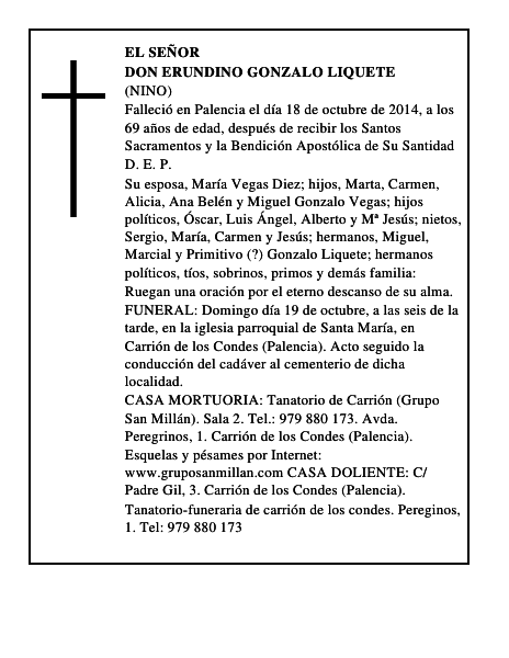 Don Erundino Gonzalo Liquete