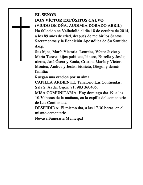 Don Víctor Expósitos Calvo