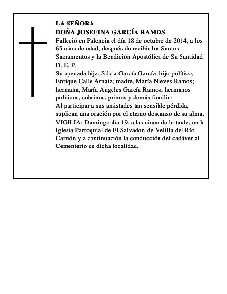 Doña Josefina García Ramos