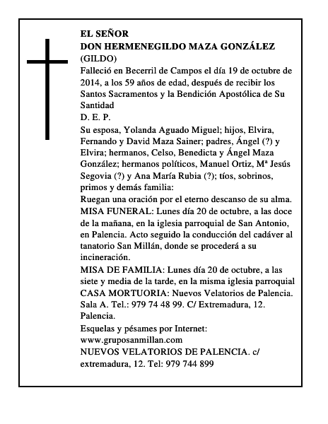 Don Hermenegildo Maza González