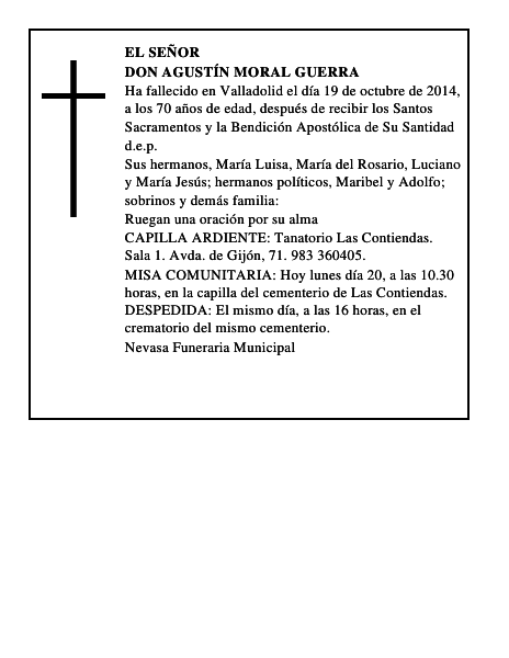 Don Agustín Moral Guerra