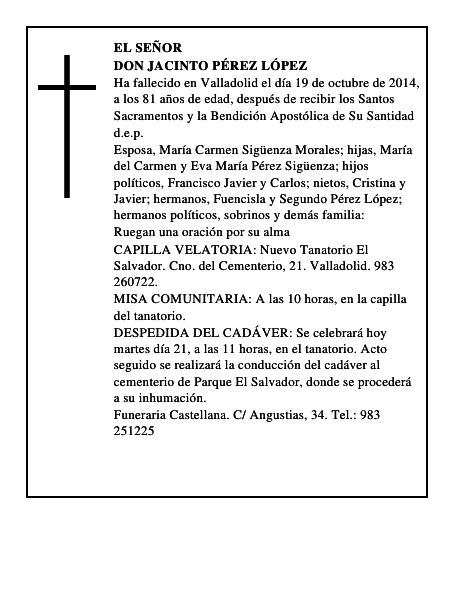 Don Jacinto Pérez López