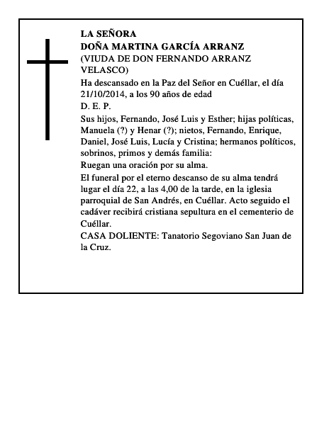 Doña Martina García Arranz