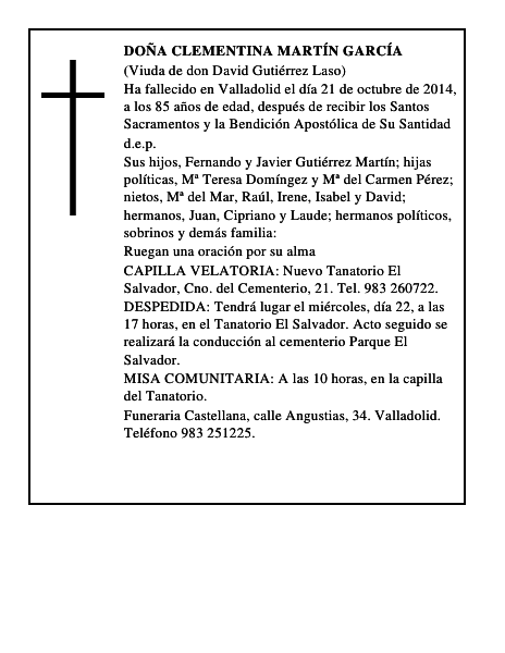 Doña Clementina Martín García