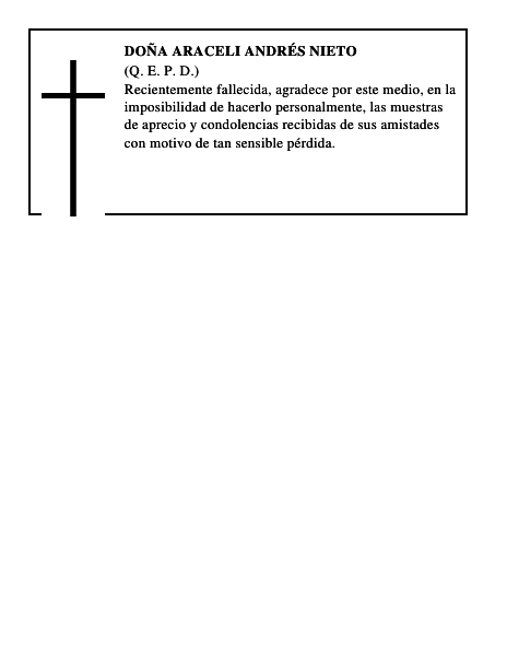 Doña Araceli Andrés Nieto