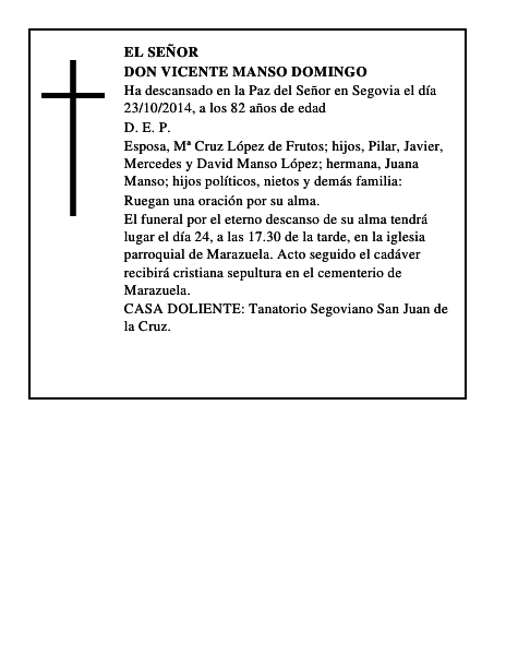 Don Vicente Manso Domingo