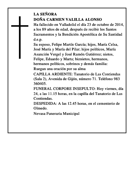 Doña Carmen Valilla Alonso