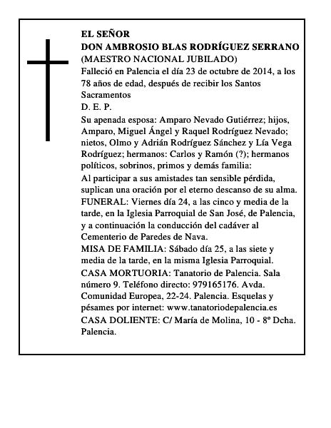 Don Ambrosio Blas Rodríguez Serrano