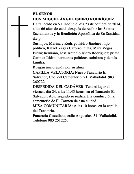 Don Miguel Ángel Isidro Rodríguez
