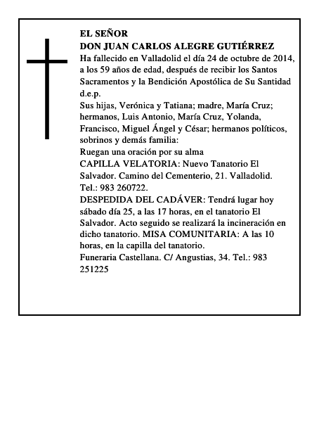 Don Juan Carlos Alegre Gutiérrez