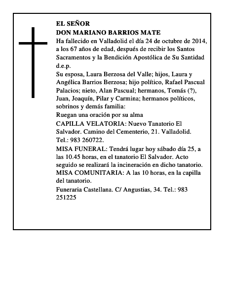 Don Mariano Barrios Mate