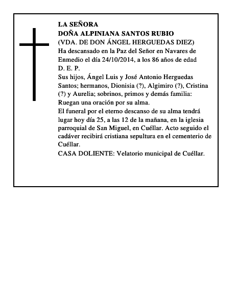 Doña Alpiniana Santos Rubio