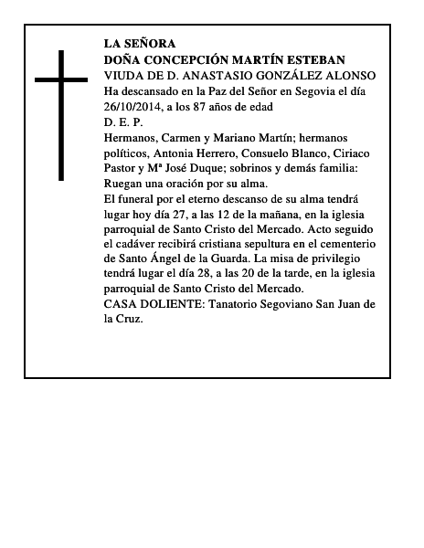 Doña Concepción Martín Esteban