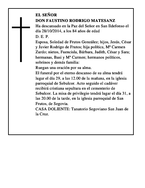 Don Faustino Rodrigo Matesanz