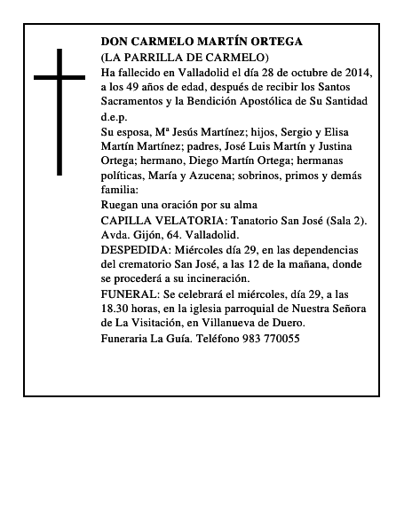 Don Carmelo Martín Ortega