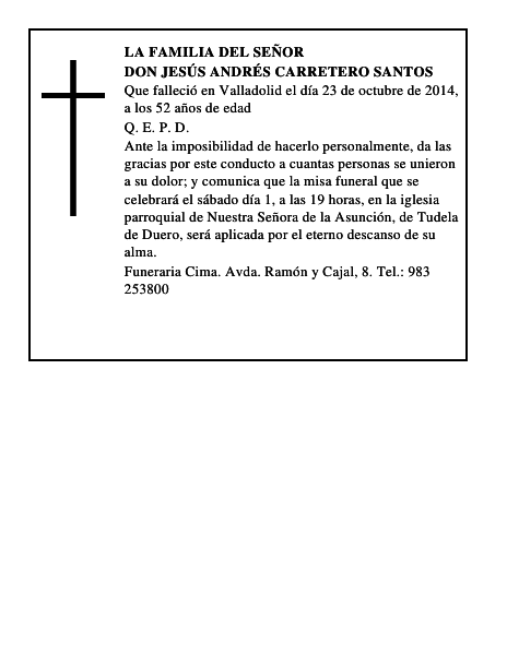Don Jesús Andrés Carretero Santos