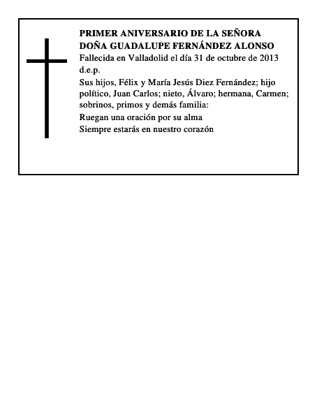 Doña Guadalupe Fernández Alonso