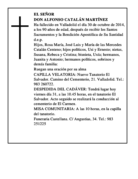 Don Alfonso Catalán Martínez