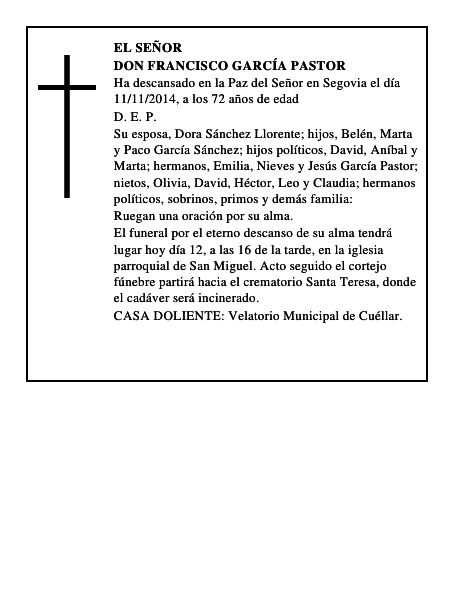 Don Francisco García Pastor