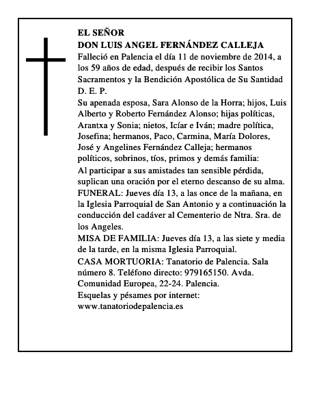 Don Luis Angel Fernández Calleja