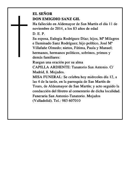 Don Emigdio Sanz Gil