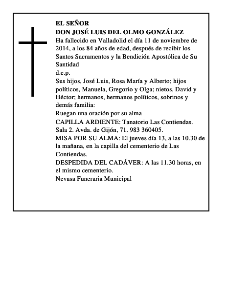 Don José Luis del Olmo González