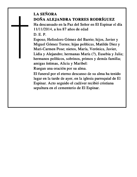 Doña Alejandra Torres Rodríguez