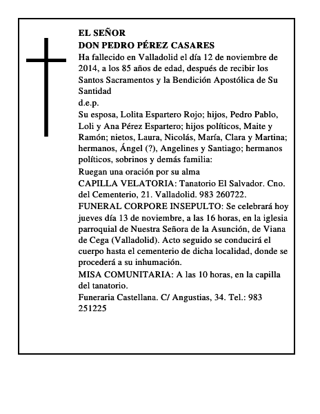 Don Pedro Pérez Casares