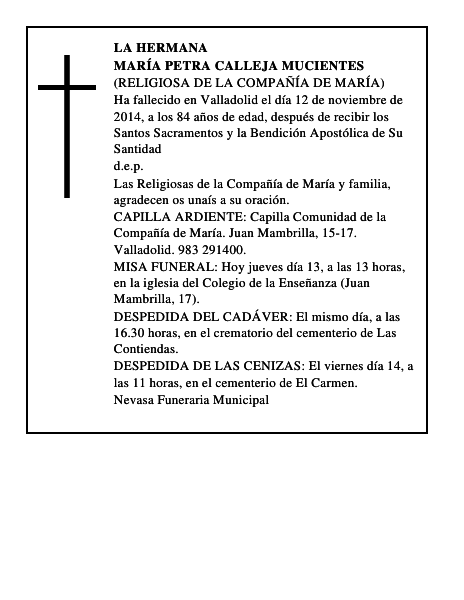 María Petra Calleja Mucientes