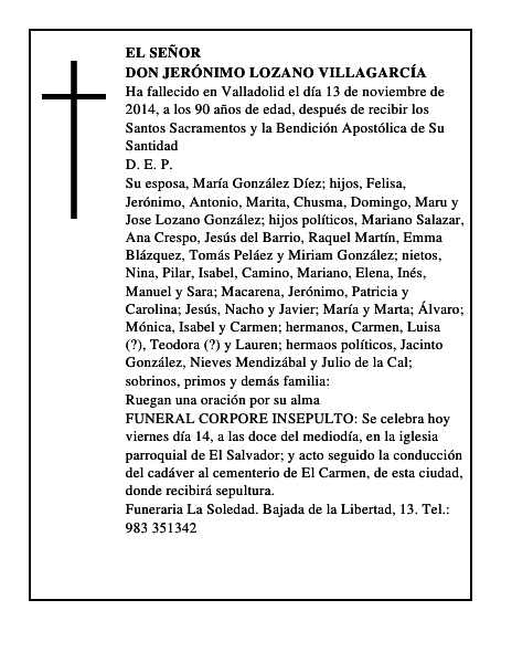 Don Jerónimo Lozano Villagarcía