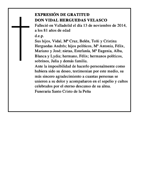 Don Vidal Herguedas Velasco