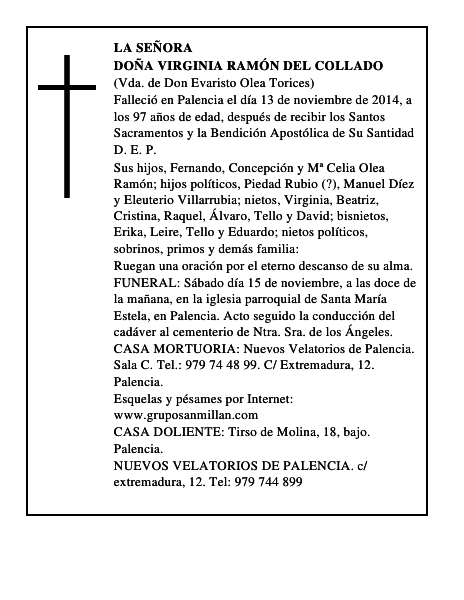 Doña Virginia Ramón del Collado