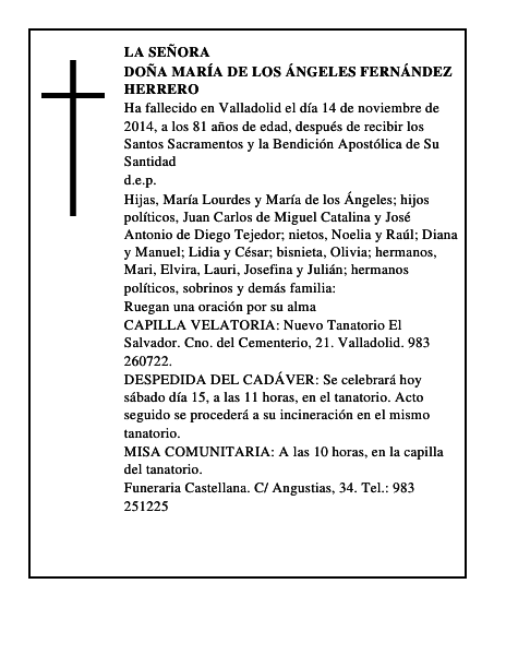 Doña María de los Ángeles Fernández Herrero