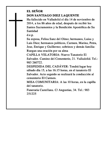 Don Santiago Diez Laquente
