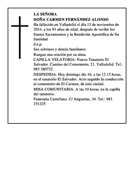 Doña Carmen Fernández Alonso