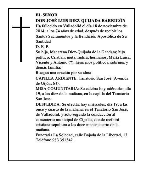 Don José Luis Diez-Quijada Barrigón