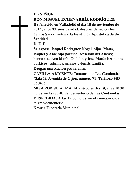 Don Miguel Echevarría Rodríguez