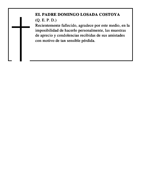 El Padre Domingo Losada Costoya
