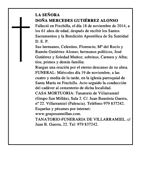 Doña Mercedes Gutiérrez Alonso