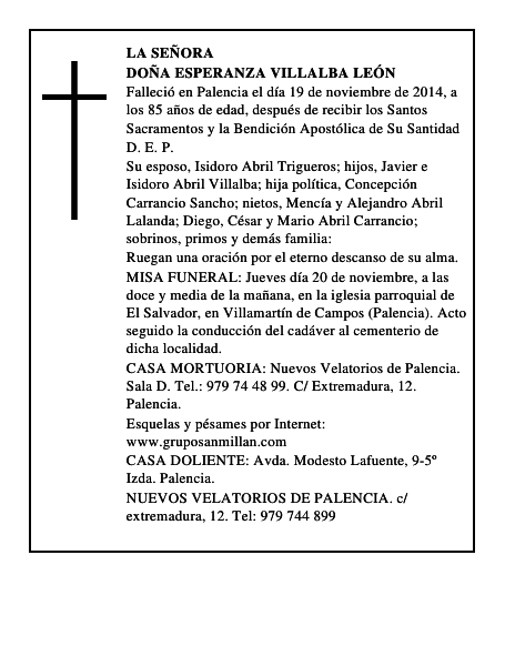 Doña Esperanza Villalba León
