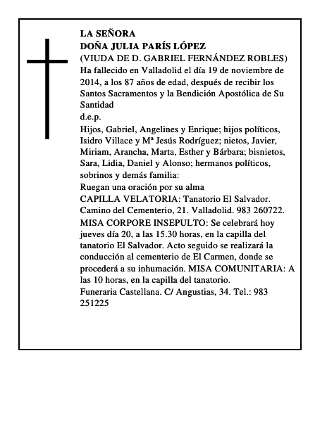 Doña Julia París López