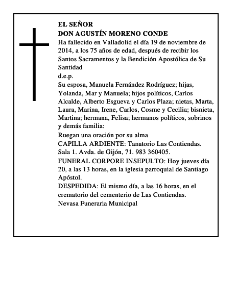 Don Agustín Moreno Conde